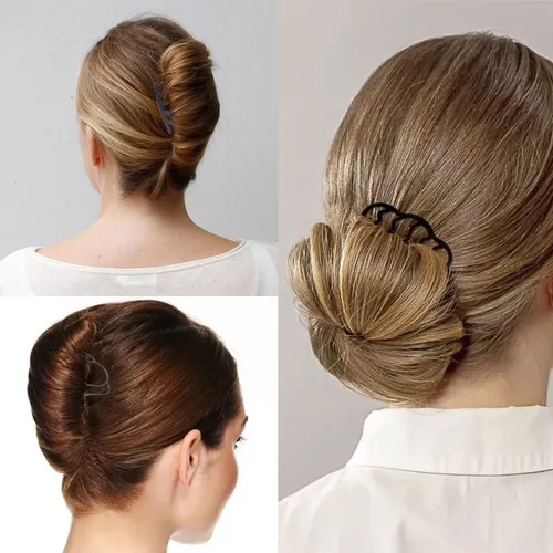 Miniatura 2 de 8 Piezas Peines Laterales para el Cabello, Clips de Horquilla de Metal, Horquillas para el Cabello para Moños, Peinados Recogidos, Palillos de Negro