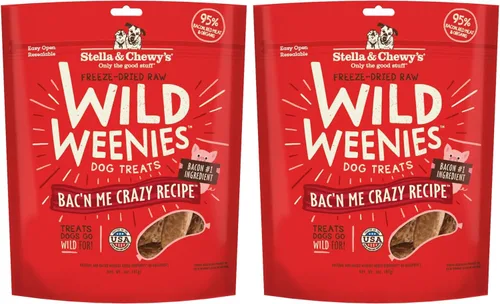 Miniatura 33 de Stella & Chewy's Golosinas para perros Wild Weenies crudas liofilizadas – Golosinas de entrenamiento con alto contenido de proteínas para perros
