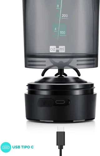 Miniatura 5 de VOLTRX Botella Agitadora, Mezclador Eléctrico de Proteínas Recargable Gallium USB C, Vasos Agitadores para Batidos de Proteínas y Sustitutos de Menta