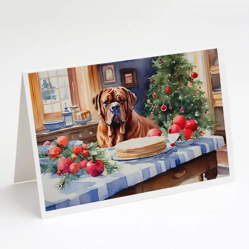 Miniatura 71 de Caroline's Treasures DAC3884GCA7P Paquete de 8 tarjetas en blanco de Navidad con galletas de husky siberiano Tarjetas de felicitación con sobres