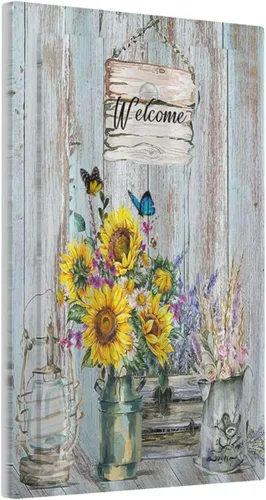Miniatura 106 de Placa Cubierta de Interruptor de Luz de Palanca Individual con Diseño de Flor Botánica en Tablero de Madera Rústico Estilo Granja - Placa de Pared
