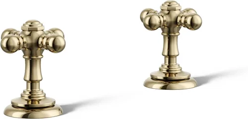 Miniatura 20 de KOHLER K-98068-3-BL Artifacts - Manijas de grifo para lavabo de baño, cruz, metal premium para mayor durabilidad, color negro mate