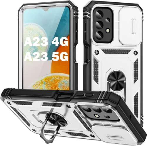 Miniatura 122 de PASNEW Funda para Samsung Galaxy A54, Soporte Metálico y Cubierta Deslizante para Cámara, Militar Multicapa Resistente de Cuerpo Completo a Prueba