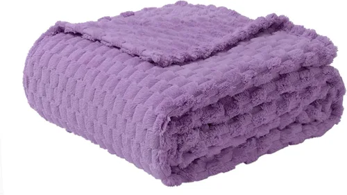 Miniatura 23 de FY FIBER HOUSE Manta de Vellón para Sofá 300GMS Súper Suave de Felpa Difusa Mantas y Cobijas para Sofá Cama Oficina, 40x50 Pulgadas, Beige