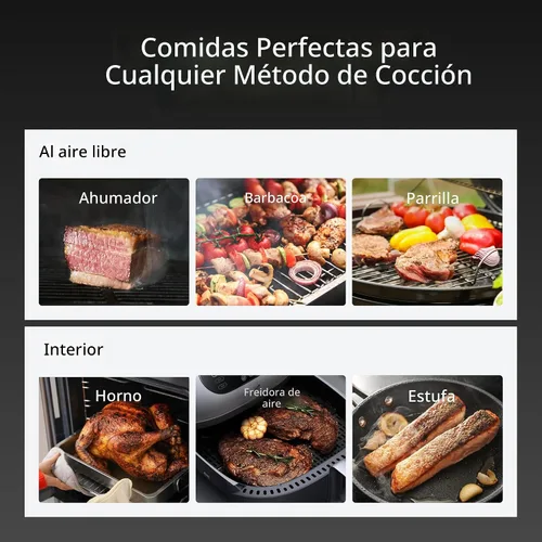 Miniatura 7 de ThermoMaven Termómetro inalámbrico Bluetooth inteligente para carne: base independiente, rango ilimitado WiFi, 6 sensores con precisión certificada