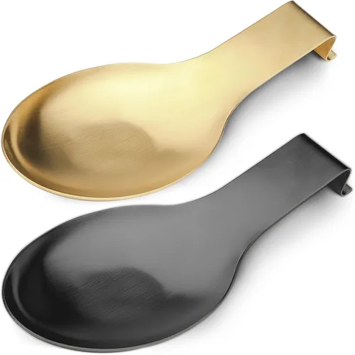 Miniatura 11 de VanlonPro Soporte de cuchara de acero inoxidable, soporte para cucharón de espátula, soporte para cuchara de utensilios de acero inoxidable, acabado