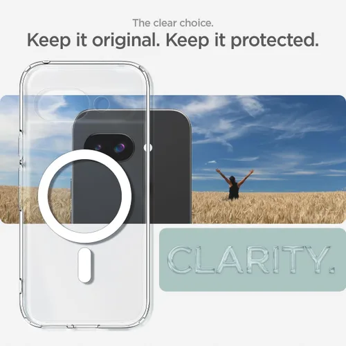 Miniatura 3 de Spigen Funda para Pixel 9a, Ultra Hybrid MagFit (2025) [Compatible con accesorios MagSafe] [Anti-amarillamiento] - Transparente