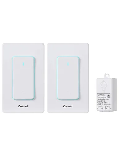 Miniatura 9 de Zoiinet - Kit de interruptor de luces inalámbrico, diseño con hebilla y removible, interruptor de múltiples vías, no necesita WiFi, programable