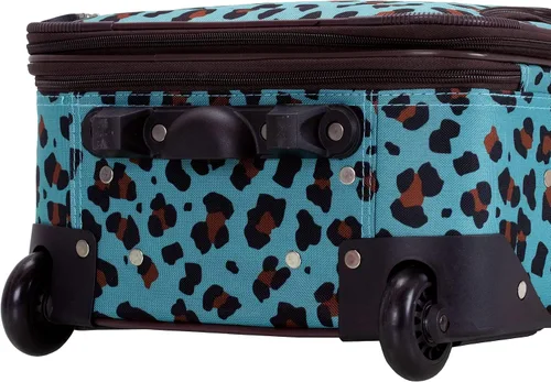 Miniatura 5 de Rockland Jungle Softside Juego de maletas verticales, Azul Leopard), F125