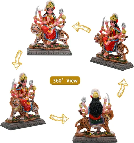 Miniatura 5 de alikiki Estatua pequeña de Maa Durga MATA – Escultura Durga de 4.1 pulgadas de alto, india, diosa hindú, murti, hindú, Pooja, artículo