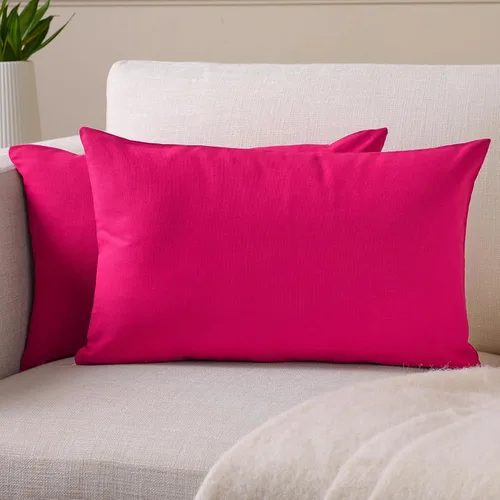 Miniatura 46 de Encasa XO Juego de 2 fundas de almohada de 12 x 12 pulgadas, color beige, sin rellenos, fundas de almohada de algodón para sala de estar, cama