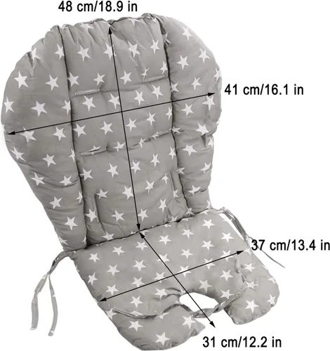 Miniatura 4 de Cojín para silla alta, cojín para silla alta, cojín de asiento de silla alta de bebé, almohadilla de protección para silla de comedor de bebé