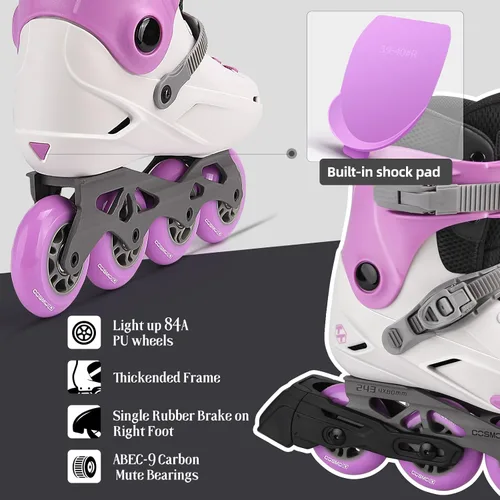 Miniatura 5 de Patines en línea profesionales para mujeres y hombres, cuchillas de patines COSMOID para adultos, hombres y mujeres, talla 5-13, patines Blanco
