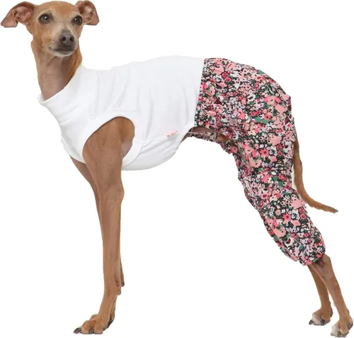 Miniatura 42 de D Doggy Star - Suéter de galgo italiano de cuello de tortuga, conjunto de mono de vellón cálido, ropa de Whippet para perro (XL, azul marino Pkt)