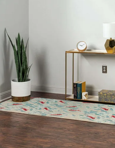 Miniatura 3 de Alfombra moderna Positano de estilo costero de Loom, Polipropileno, Beige