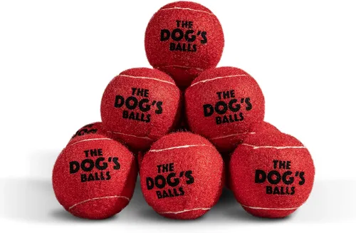 Miniatura 14 de The Dog's Balls Pelotas de tenis para perros para perros, color azul, paquete de 12 pelotas de fieltro no abrasivas, núcleo de goma resistente