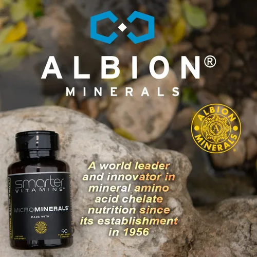 Miniatura 2 de 15 mg de glicinato de zinc de Albion® 6 minerales esenciales de bisglicinato, manganeso, boro, cromo, selenio, suplemento de molibdeno, 90 cápsulas