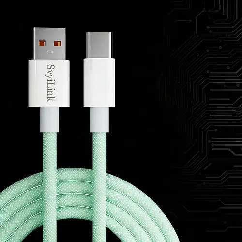 Miniatura 21 de Cable USB PD cargador rápido iluminado (USB 3 en 1 azul), cable de datos de teléfono, cable de carga de luz fluida, 39 pulgadas, material TPE