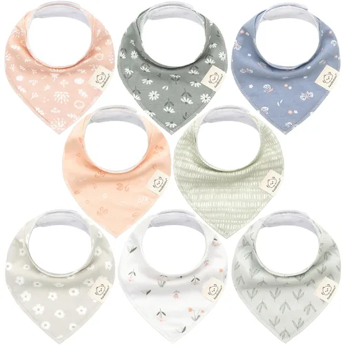 Miniatura 56 de KeaBabies - Juego de 8 baberos tipo bandana para bebés, niñas y niños - Baberos de algodón orgánico para babeo y dentición para recién nacidos