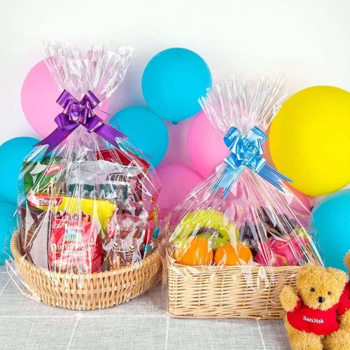 Miniatura 7 de Paquete de 25 bolsas grandes de celofán de 24 x 30 pulgadas, bolsas de plástico transparente extra grandes de 0.091 in de grosor para cesta