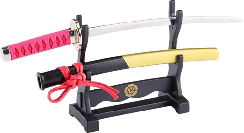 Miniatura 10 de Wablade Abrecartas Katana con soporte de 8.27 pulgadas, abrelatas de correo samurái japonés, fabricado en Seki Japón, decoración de escritorio mini
