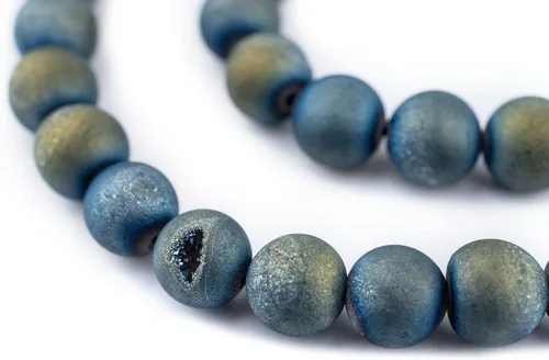Miniatura 228 de The Bead Chest Cuentas de Jade Blanco Mate Redondas (8mm): Piedra Preciosa Orgánica Redonda Esférica de Energía con Poder de Sanación para Hacer