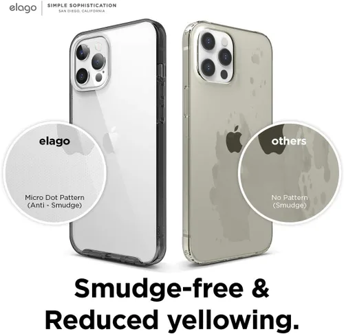 Miniatura 4 de elago Funda híbrida transparente compatible con iPhone 12 Pro Max de 6.7 pulgadas (negro) - Funda protectora a prueba de golpes