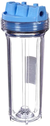 Pentair Pentek 158008 - Carcasa de filtro de línea delgada tradicional, 3/8 pulgadas NPT #10 para debajo del fregadero, carcasa transparente de 10