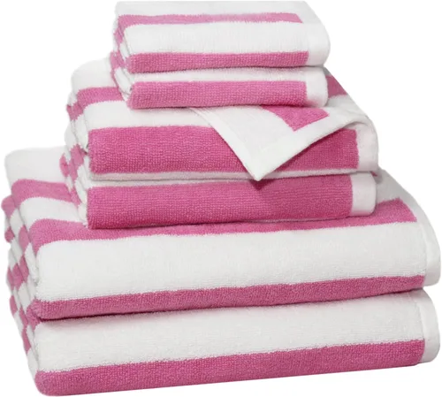 Miniatura 17 de ORIGINAL KIDS Juego de 6 toallas – Bath Time Sugar & Spice – 2 toallas, 2 toallas de mano y 2 paños – 100% algodón jacquard suave absorbente toalla