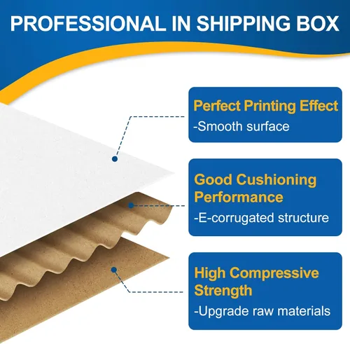 Miniatura 3 de Famagic Paquete de 50 cajas de envío pequeñas de 4 x 4 x 2, cajas de correo de cartón corrugado blanco para pequeñas empresas, cajas de correo
