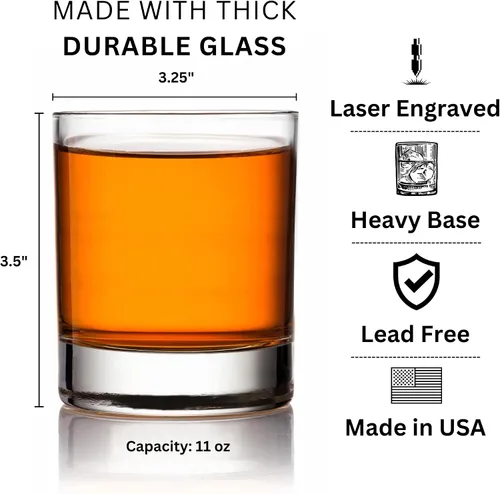 Miniatura 2 de Divertido vaso de whisky del ejército de los Estados Unidos – Regalos militares grabados para papá – 11 oz Army Because Nadie nunca jugó a la marina