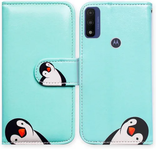 Miniatura 26 de Bcov Funda de piel con tapa para teléfono Motorola Moto G Pure/Power 2022 - Patrón de pájaro negro, ranura para tarjetas, bloqueo magnético, función