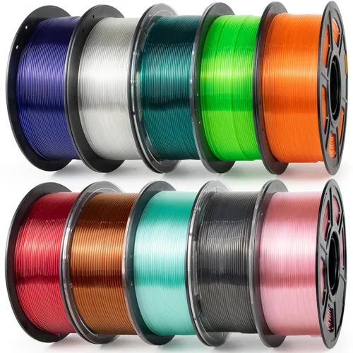 Miniatura 17 de IEMAI Paquete de filamento PETG de 0.069 in, filamento de impresora 3D multicolor translúcido degradado de hasta 23.622 in/s de impresión rápida, 4