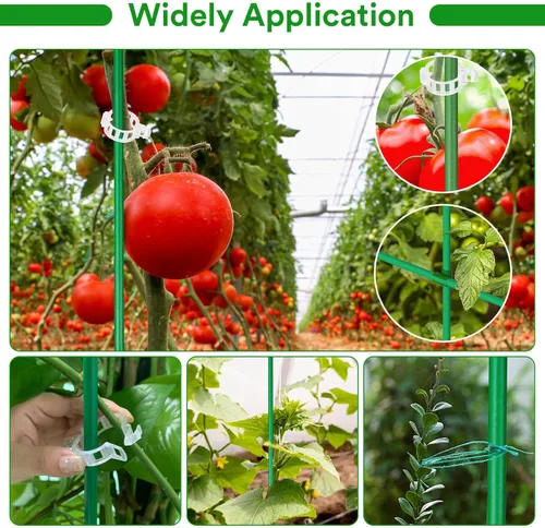 Miniatura 5 de 104 estacas de jardín, paquete de 40 estacas gruesas de tomate de fibra de vidrio, estacas resistentes para plantas de interior y exterior, soportes