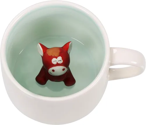 Miniatura 12 de Taza de café 3D con unicornio en el interior, linda figura de animal hecha a mano en cerámica, regalo para Navidad, cumpleaños o día de la madre