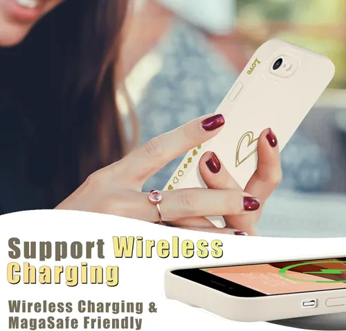 Miniatura 6 de Teageo Funda para iPhone SE 2022, SE 2020, iPhone 7, iPhone 8 para mujeres y niñas, bonita funda de lujo con forma de corazón