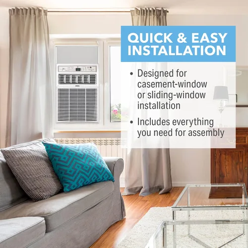 Miniatura 5 de Perfect Aire 10,000 BTU Aire Acondicionado con panel deslizante para ventana A/C - Modelo de apertura, 10000, Gris