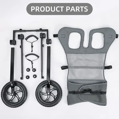 Miniatura 2 de Silla de ruedas grande para perros para patas traseras, ayuda a la movilidad, carrito para silla de ruedas para mascotas con patas traseras