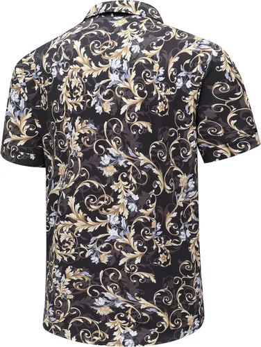 Miniatura 3 de Camisa hawaiana para hombre, manga corta, con botones, ropa de playa, unisex, flamencos, verano, camisas florales Aloha
