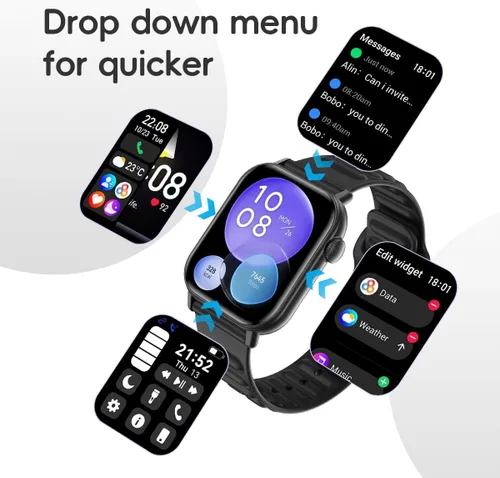 Miniatura 4 de Reloj inteligente, podómetro deportivo, rastreador de actividad física, llamada Bluetooth, frecuencia cardíaca, oxígeno en sangre, monitor de sueño