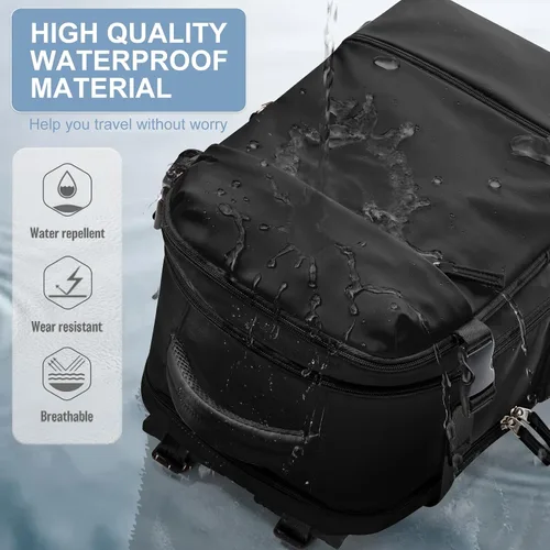 Miniatura 8 de Mochila de viaje Suwasp para mujer aprobada por aerolíneas, equipaje de mano aprobado para vuelos, mochila para hombre, Negro, Mediana, Moderno