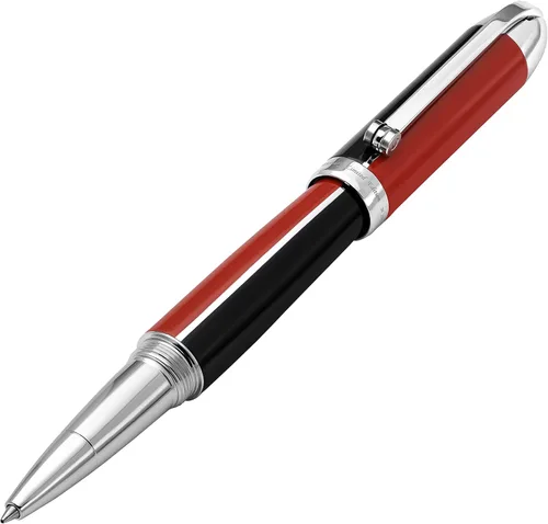 Miniatura 8 de Xezo Visionary - Bolígrafo roller de latón y aluminio, punta fina. Lacado a mano en oro Aspen y rojo. Numerado en edición limitada de 500.