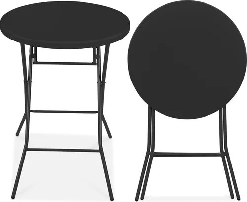 Best Choice Products Mesa plegable de altura de barra de 32 pulgadas, accesorio redondo para interiores y exteriores, para patio, patio, comedor,