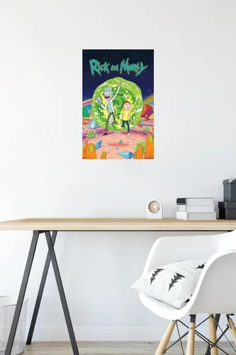 Miniatura 4 de Trends International Rick And Morty - Póster de pared con tapa, 14.725 x 22.375 pulgadas, versión premium sin marco