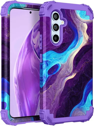 Miniatura 79 de Hocase Funda para Galaxy A37 5G, protección resistente a prueba de golpes, parachoques de goma de silicona suave+funda protectora híbrida