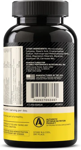 Miniatura 8 de Optimum Nutrition Opti-Men - Multivitamínico diario para hombres, suplemento de apoyo inmunológico con aminoácidos, suministro para 80 días, 240