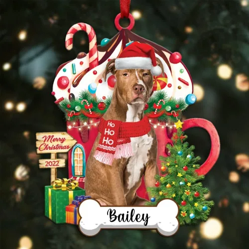 Miniatura 93 de Amantes de los perros de Navidad – Navidad de perros disponibles para muchos perros Shi Tzu – Adorno con forma personalizada, adorno de Navidad