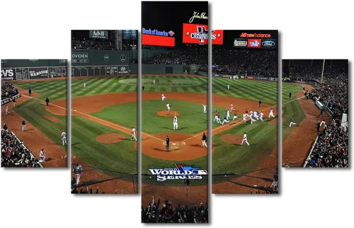 Miniatura 20 de Arte para pared, lienzo para estadio deportivo, arte para pared, diseño de campo de Wrigley en Chicago, pinturas de Chicago, impresiones sobre