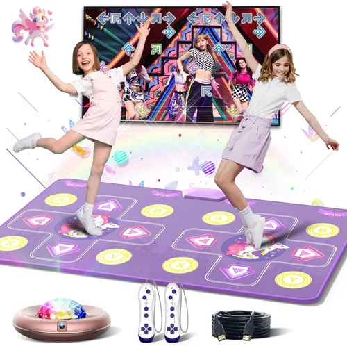 Miniatura 9 de Alfombrilla de baile para niños y adultos, plataforma de baile electrónica inalámbrica antideslizante para TV, sin arrugas, suave y acogedora