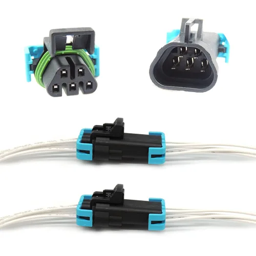Miniatura 6 de HiSport 1 paquete de 5 pines macho y hembra sellados conector conector conector de cable de coleta compatible con GM Pontiac G6